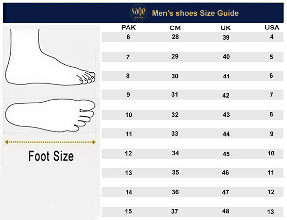 Pakistani shoe size sales 9 in us